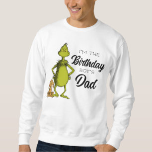 Sweatshirt Grinch Chalkboard Birthday Boy's Papa