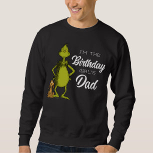 Sweatshirt Grinch Chalkboard Birthday Girl's Dad