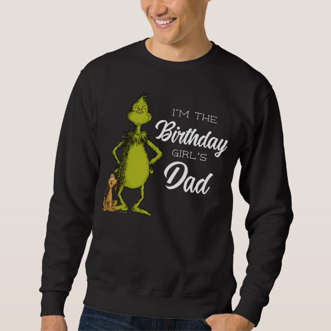 Sweatshirt Grinch Chalkboard Birthday Girl's Dad (Devant)