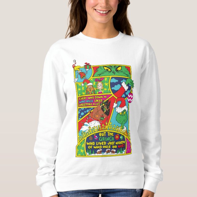 Sweatshirt Grinch | Graphique de Bande Dessinée (Devant)