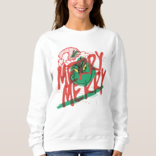 Sweatshirt Grinch   Grunge Graphique Joyeux Joyeux