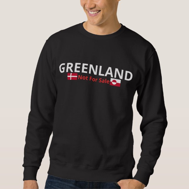 Sweatshirt Groenland non à vendre - Conception de la fierté d (Devant)