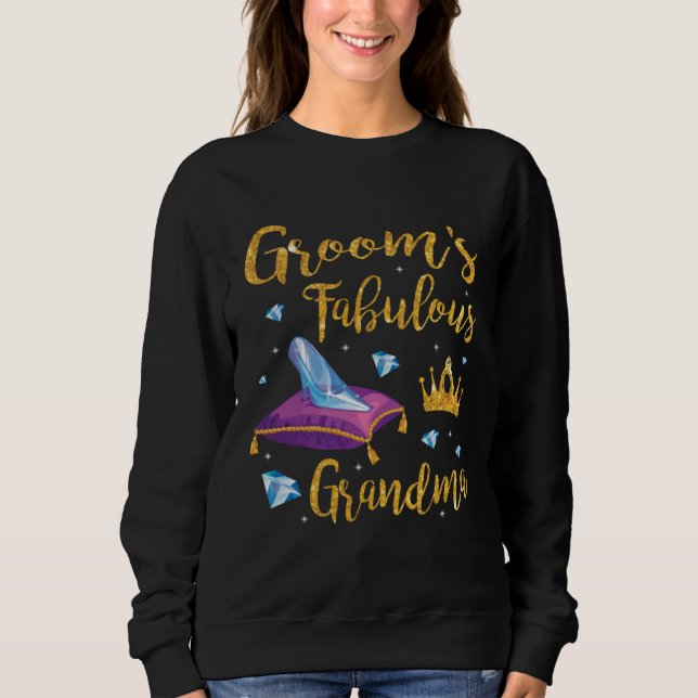 Sweatshirt Groom's Fabulous Grandma Happy Wedding Married Mem (Devant)