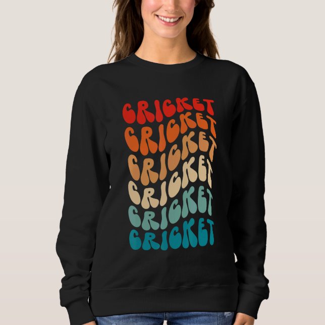 Sweatshirt Groovy Cricket For Girl Women Retro 70s Hippie Boh (Devant)