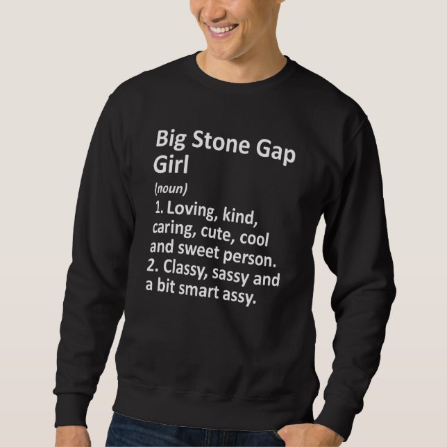 Sweatshirt Gros Pierres Gap Girl Va Virginia Funny City Accue (Devant)