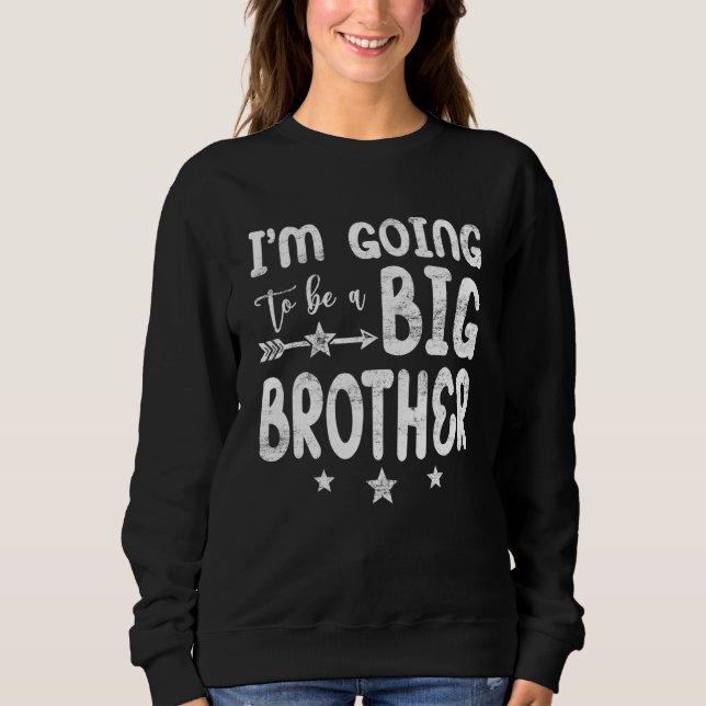 Sweatshirt Grossesse Anniversaire Grosse Bro Bientôt (Devant)