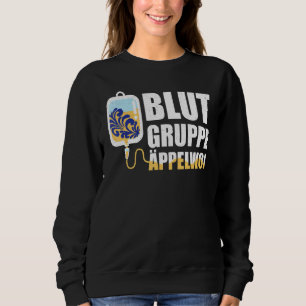 Sweatshirt Groupe de sang Äppelwoi Frankfurt Hessen