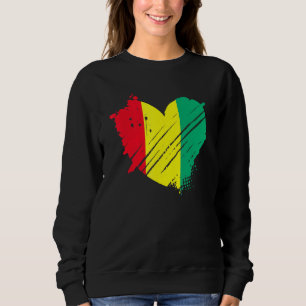 Sweatshirt Guinée Drapeau J'Aime La Guinée C'Est Dans Mon Adn