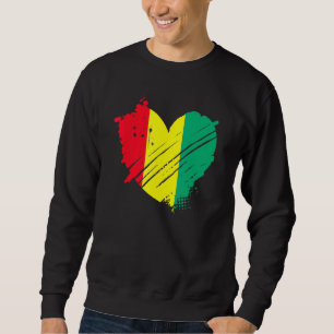 Sweatshirt Guinée Drapeau J'Aime La Guinée C'Est Dans Mon Adn