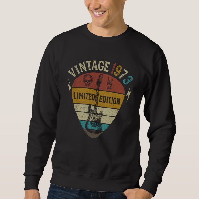 Sweatshirt Guitar Player 50th Birthday Best of 1973 (Devant)