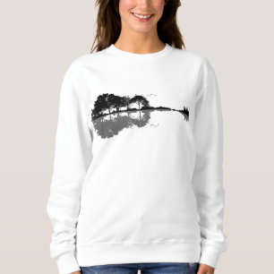 Sweatshirt Guitare acoustique Nature Est Musique Bass Guitari