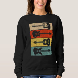 Sweatshirt Guitare cool Pour Hommes Femmes Guitare Vintage Gu