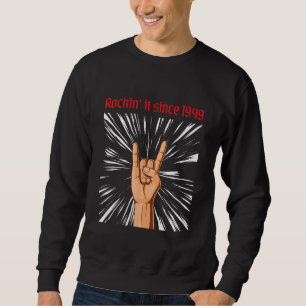 Sweatshirt Guitare électrique Guitariste Rock Hard guitare né