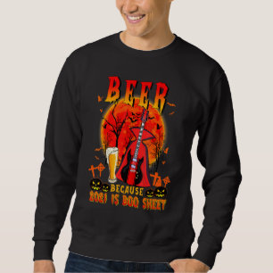 Sweatshirt Guitare électrique sorcière bière Boo dit jeu de m