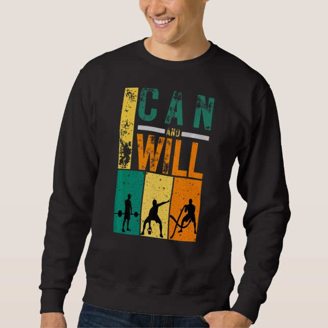 Sweatshirt Gym entraînement Motivationnel Inspiration Citatio (Devant)