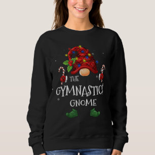 Sweatshirt Gymnastique Gnome Buffalo Plaid Christmas Tree Lig