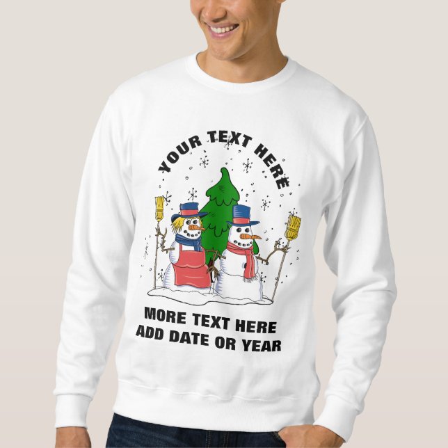 Sweatshirt Habillement marié personnalisé de Noël (Devant)
