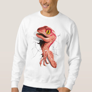 Sweatshirt Hachure de dinosaure de vélocirapeur réaliste