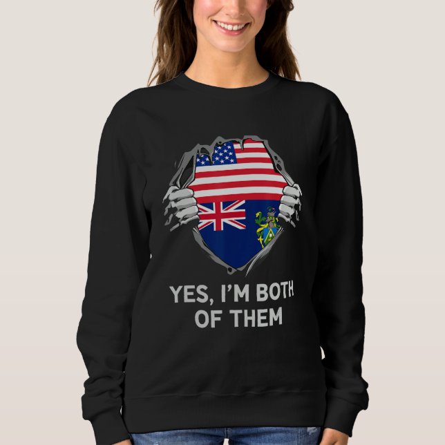Sweatshirt Half American Half Pitcairn Islander USA Pitcairn  (Devant)