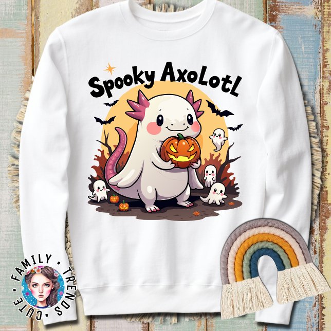 Sweatshirt Halloween Axolotl Cadeaux mignon Squelette Hallowe (Créateur téléchargé)