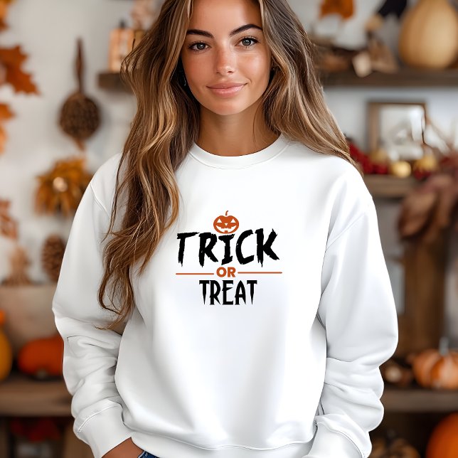 Sweatshirt Halloween blanc et élégant (White Stylish Halloween Sweatshirt)