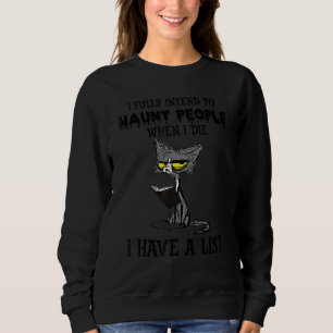 Sweatshirt Halloween Chat I Entièrement Intend Haunt Graphic