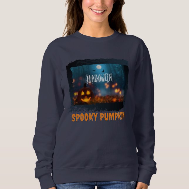 SWEATSHIRT HALLOWEEN CITROUILLE ÉFFRAYANT (Devant)