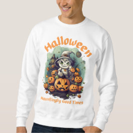 Sweatshirt Halloween Citrouille personnalisé et fantôme pour