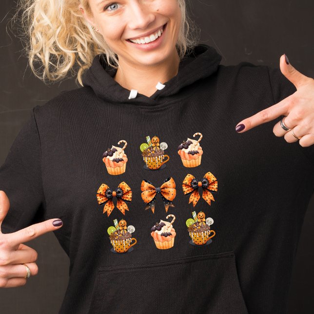 Sweatshirt Halloween Coquette Cupcake et Ribbon (Créateur téléchargé)
