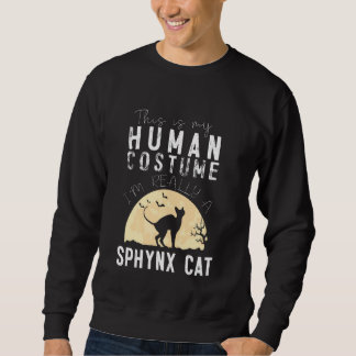 Sweatshirt Halloween Costume humain Sphynx Chat Horreur Dépla