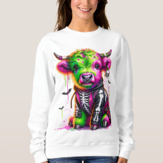 Sweatshirt Halloween de la vache boho