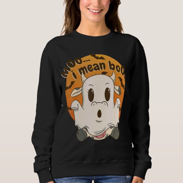 Sweatshirt Halloween de la vache mûre (Devant)