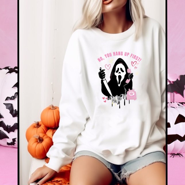 Sweatshirt Halloween Ghost Face Drôle Femmes (Créateur téléchargé)