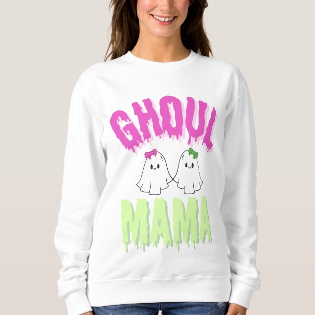 Sweatshirt Halloween Ghoul MaMa (Devant)
