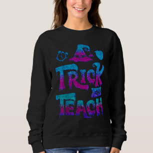 Sweatshirt Halloween Groovy Trick or Teach Rétro Fantôme Flor