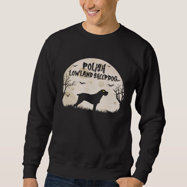 Sweatshirt Halloween Horror Polish Lowland Sheepdog (Devant)