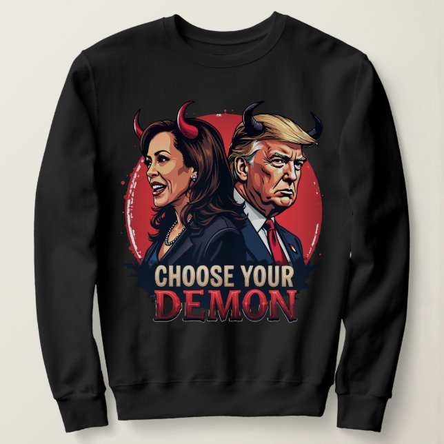 Sweatshirt Halloween Kamala Harris Donald Trump (Design devant)