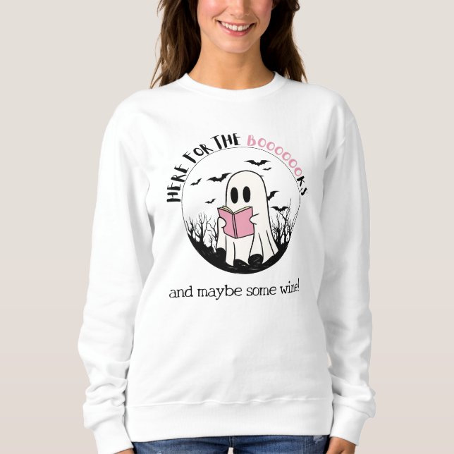 Sweatshirt Halloween Livre Personnalisé Fantôme d'amour (Devant)