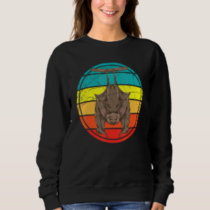 Sweatshirt Halloween Nuit Animal Déplaisant Rétro Bat