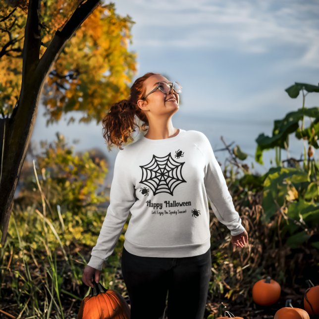 Sweatshirt Halloween Spiderweb personnalisé (Créateur téléchargé)