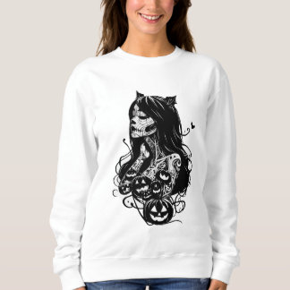 Sweatshirt Halloween tatouage art 