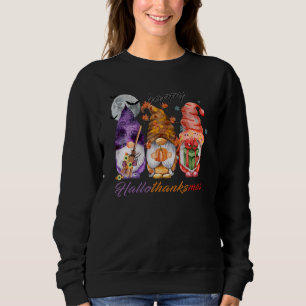 Sweatshirt Halloween Thanksgiving Noël Gnomes Happy Hall
