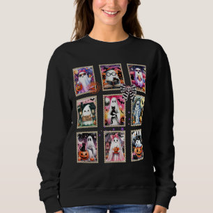 Sweatshirt Halloween Timbre Poscène Drôle Halloween fantôme H