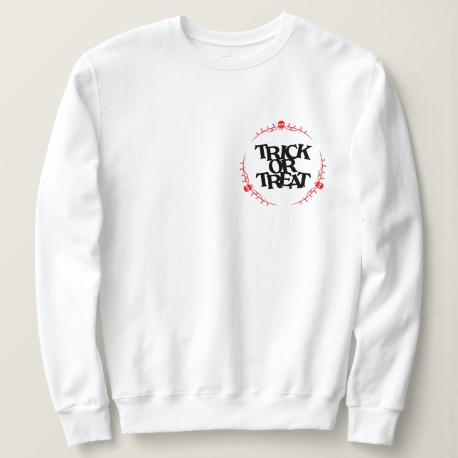 Sweatshirt Halloween Trick ou Treat (Design devant)
