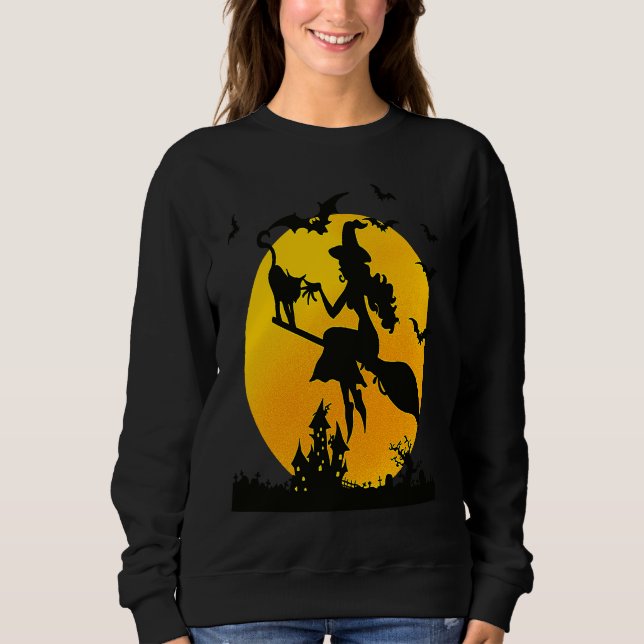 Sweatshirt Halloween Witch   Happy Halloween     (Devant)