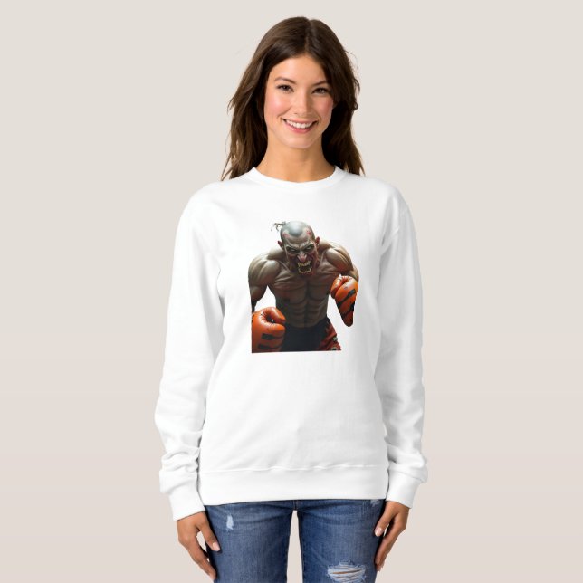 Sweatshirt Halloween Zombie Boxer - Conception de sports de c (Devant entier)