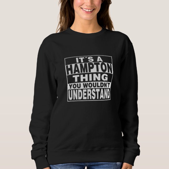 Sweatshirt HAMPTON Surname Personalized Giant (Devant)