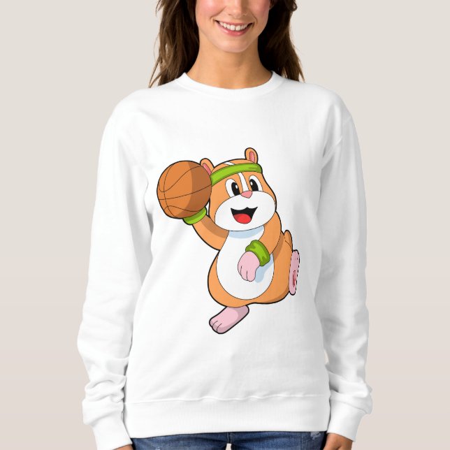 Sweatshirt Hamster as Basketball player (Devant)