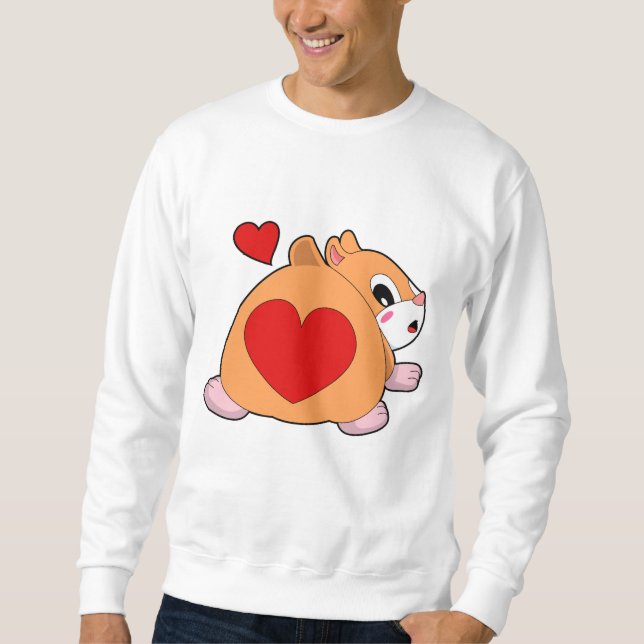 Sweatshirt Hamster au coeur (Devant)