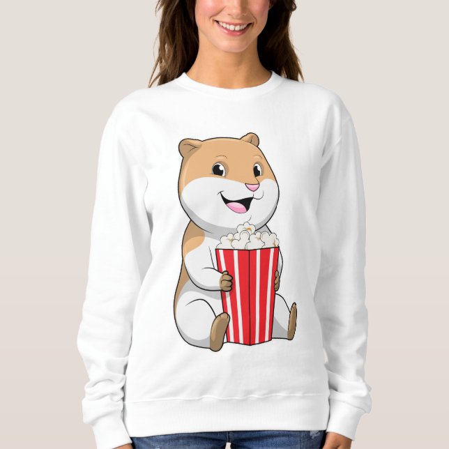 Sweatshirt Hamster au cône de Popcorn (Devant)